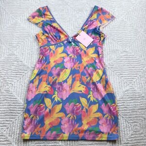 Hello Molly Mini Dress Women's US 8 NWT Party Summer Botanical Brunch Romantic